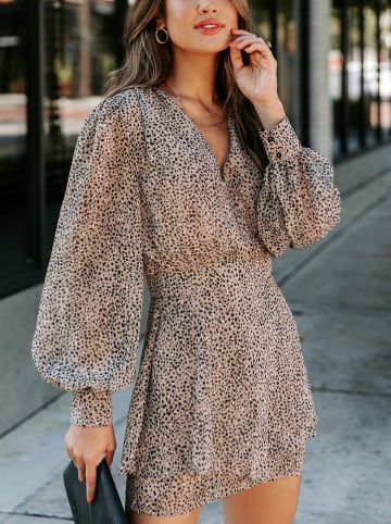 Milan Kiss Jurk zwart/bruin