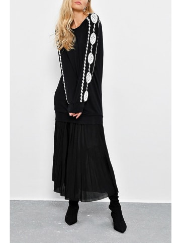 Milan Kiss Sweatshirt in Schwarz/ Creme