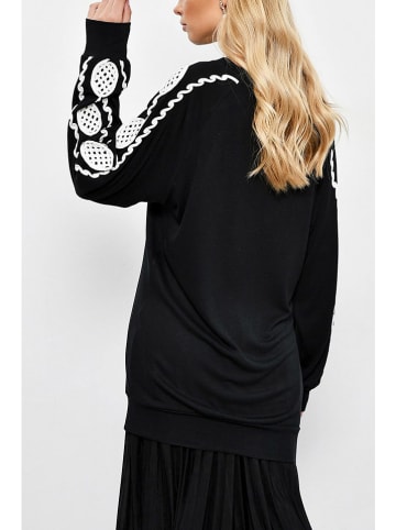 Milan Kiss Sweatshirt in Schwarz/ Creme
