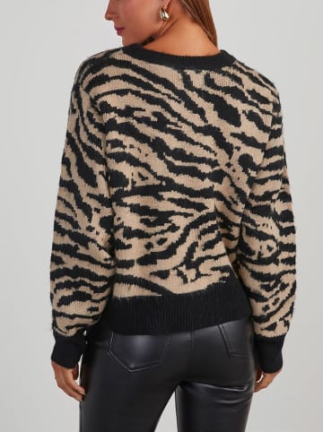 Milan Kiss Pullover in Schwarz/ Beige