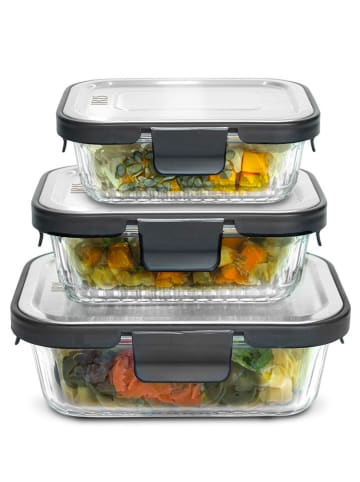 IRIS Pojemniki (3 szt.) w kolorze czarnym