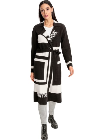 Heine Longcardigan in Schwarz/ Weiß