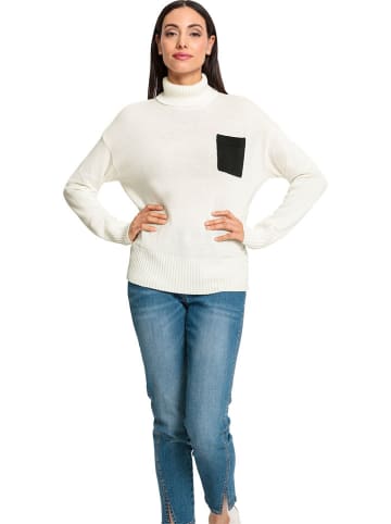 Heine Pullover in Creme/ Schwarz