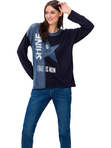 Heine Longsleeve in Dunkelblau/ Blau