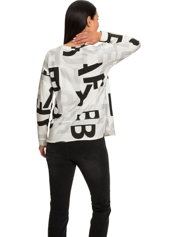 Heine Longsleeve in Weiß/ Schwarz/ Grau