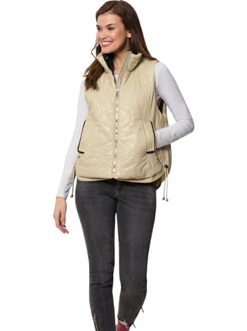 Heine Doorgestikte bodywarmer beige/zwart