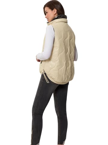 Heine Steppweste in Beige/ Schwarz