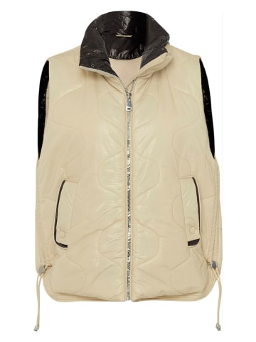 Heine Steppweste in Beige/ Schwarz