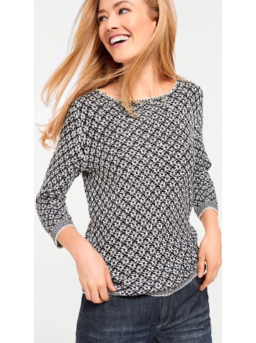 Heine Pullover in Schwarz/ Weiß