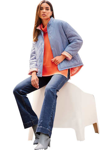 Heine Steppjacke in Hellblau/ Orange