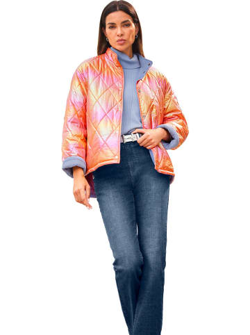 Heine Steppjacke in Hellblau/ Orange