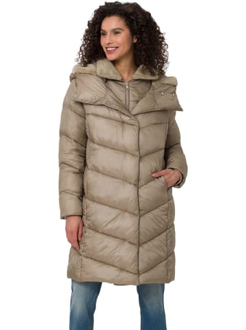 Heine Doorgestikte mantel beige