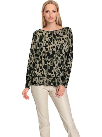Heine Pullover in Khaki/ Schwarz