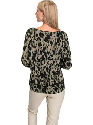 Heine Pullover in Khaki/ Schwarz