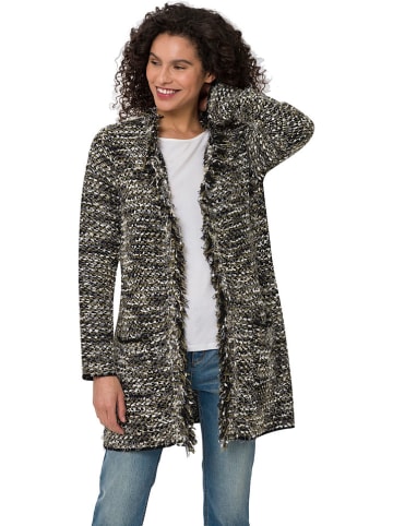 Heine Cardigan in Khaki/ Anthrazit/ Weiß