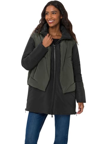 Heine Winterjacke in Khaki/ Schwarz
