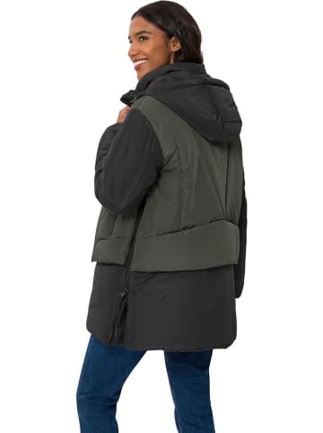Heine Winterjacke in Khaki/ Schwarz