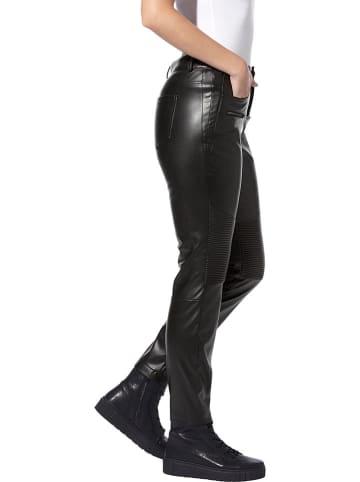 Heine Kunstleren broek zwart