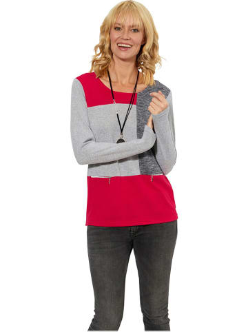 WITT WEIDEN Longsleeve in Grau/ Rot