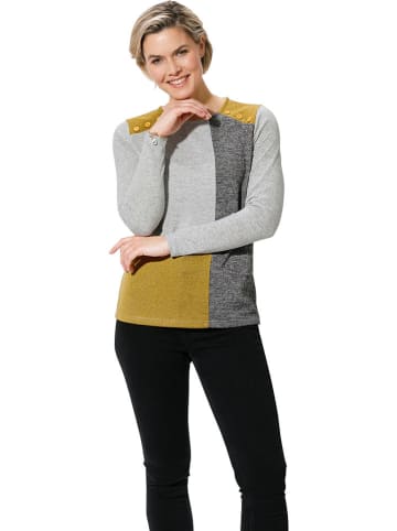 WITT WEIDEN Longsleeve in Grau/ Gelb