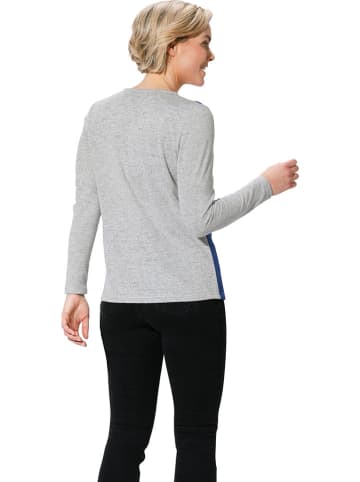 WITT WEIDEN Longsleeve in Grau/ Dunkelblau