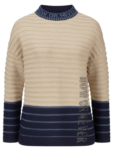 WITT WEIDEN Pullover in Hellbraun/ Dunkelblau