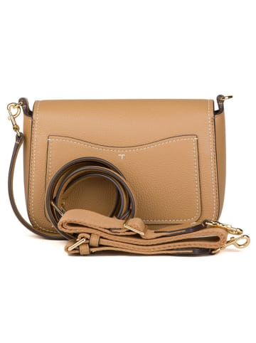Tory Burch Leren schoudertas beige - (B)24 x (H)15 x (D)9 cm
