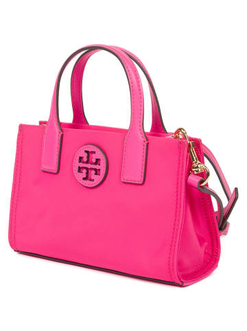 Tory Burch Leren handtas roze - (B)18 x (H)11 x (D)7 cm