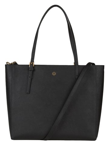 Tory Burch Leder-Shopper in Schwarz - (B)40 x (H)29 x (T)12 cm