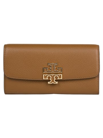Tory Burch Leren portemonnee lichtbruin - (B)19 x (H)9 x (D)4 cm