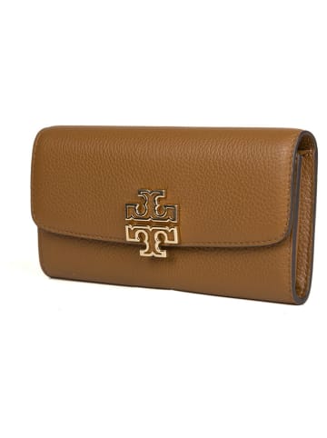 Tory Burch Leren portemonnee lichtbruin - (B)19 x (H)9 x (D)4 cm