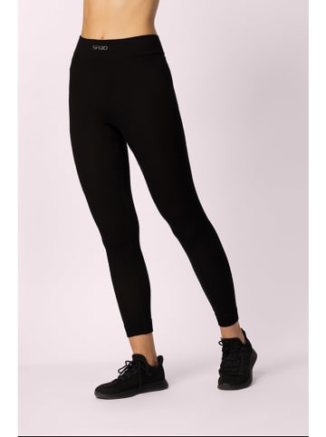Spaio Legginsy termiczne "Merino" w kolorze czarnym