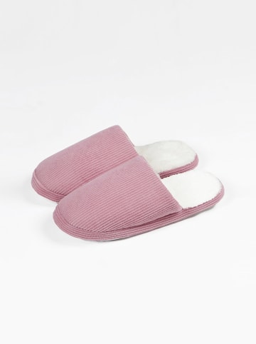admas Hausschuhe in Rosa/ Creme
