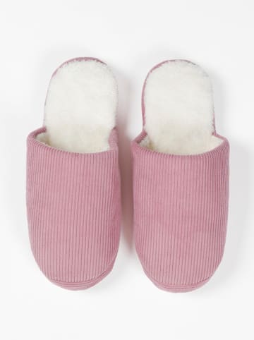 admas Hausschuhe in Rosa/ Creme