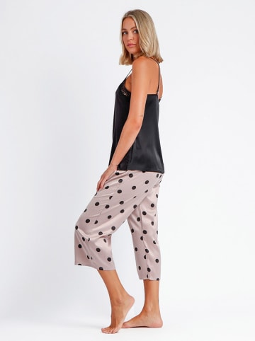 admas Pyjama zwart/lichtroze
