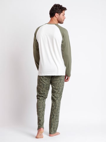 Disney Pyjama in Khaki/ Weiß