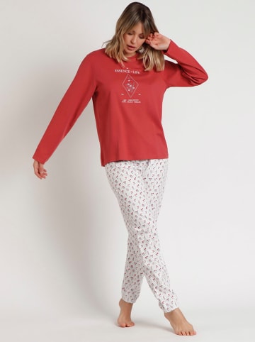admas Pyjama rood/wit