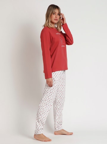 admas Pyjama rood/wit