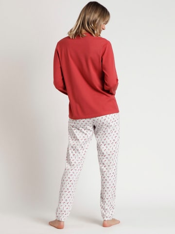 admas Pyjama rood/wit
