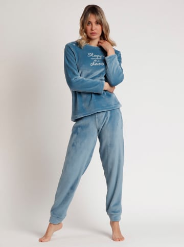 admas Pyjama in Blau