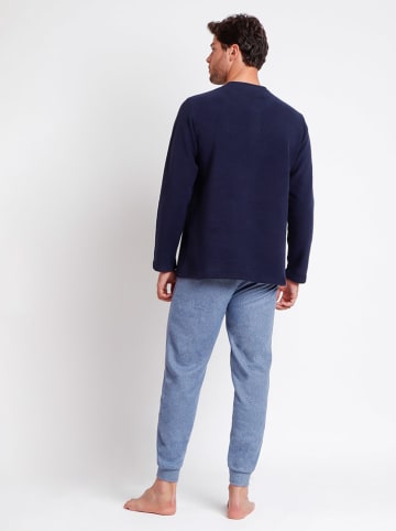 admas Pyjama in Hellblau/ Dunkelblau