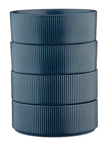 Björn 4-delige set: ontbijtkommen "Scandi" donkerblauw - Ø 16,5 cm