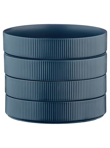 Björn 4-delige set: soepborden "Scandi" donkerblauw - Ø 21,5 cm