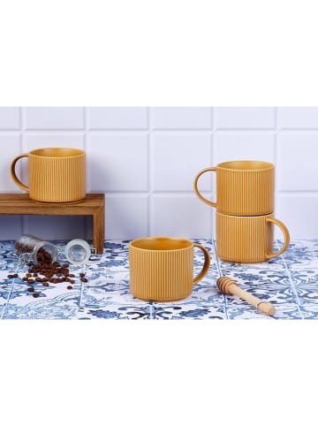 Björn 4-delige set: koppen "Scandi" okergeel - 500 ml