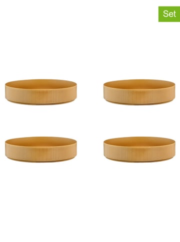 Björn 4er-Set: Suppenteller "Scandi" in Ocker - Ø 21,5 cm