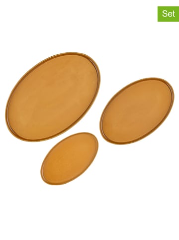 Björn 3er-Set: Servierplatten "Scandi" in Ocker