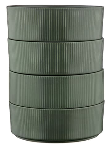 Björn 4er-Set: Frühstücksschalen "Scandi" in Oliv - Ø 16,5 cm