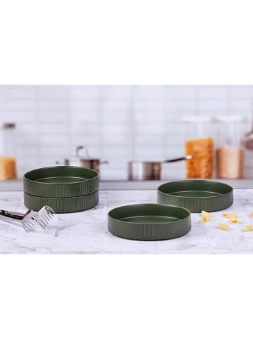 Björn 4-delige set: soepborden "Scandi" olijfgroen - Ø 21,5 cm