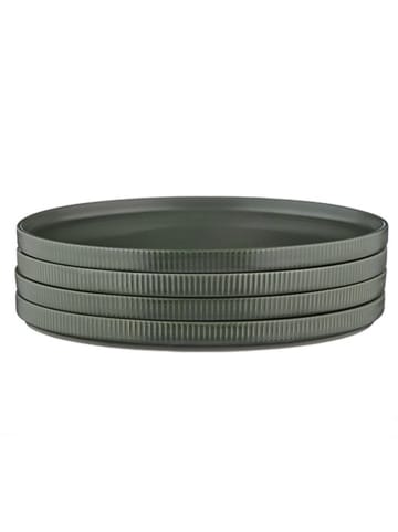 Björn 4er-Set: Speiseteller "Scandi" in Oliv - Ø 27,5 cm