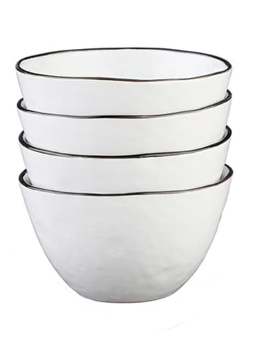 Björn 4er-Set: Servierschalen "Pure" in Weiß/ Schwarz - Ø 12 cm